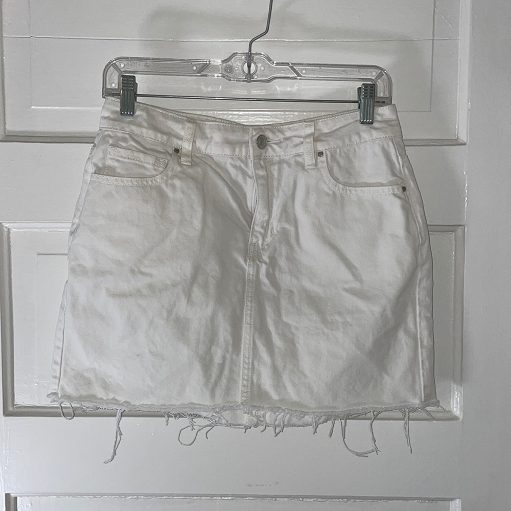 White jean skirt from Pacsun